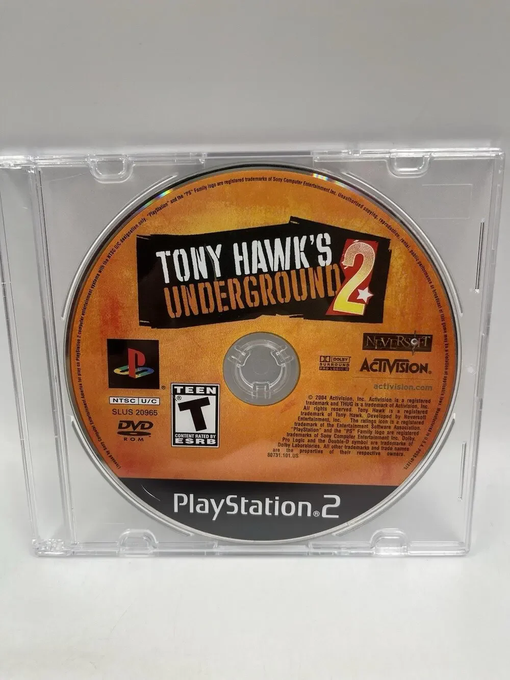 Tony Hawk's Underground 2 - Loose Sony PS2 Playstation 2 Disc